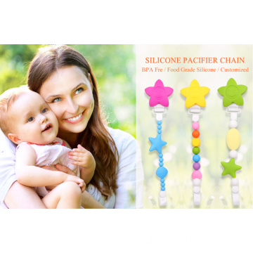 Novelty age baby teething pacifier chain